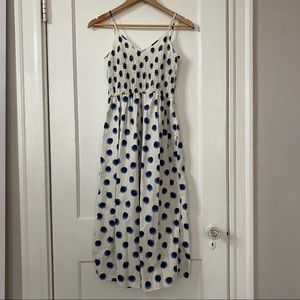 Cotton shibori dot midi dress